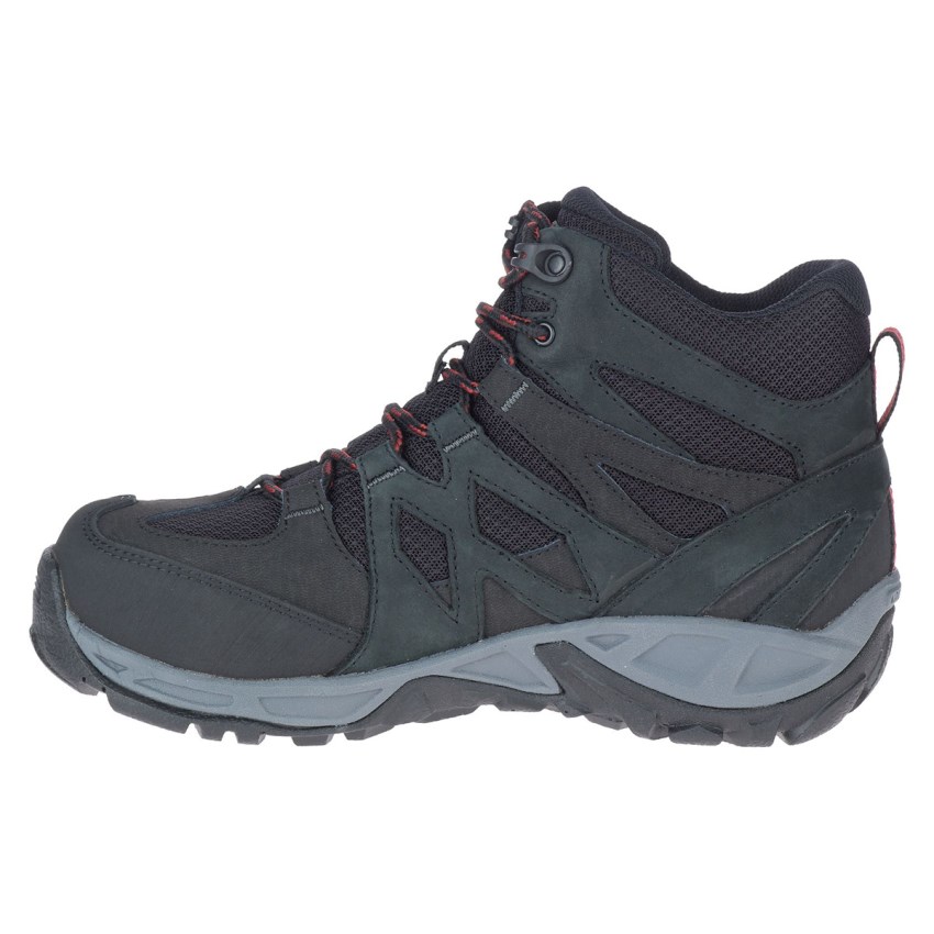 Bottes de Securite Merrell Siren Mid Waterproof Alloy Toe Noir Femme | G.U.DVQH